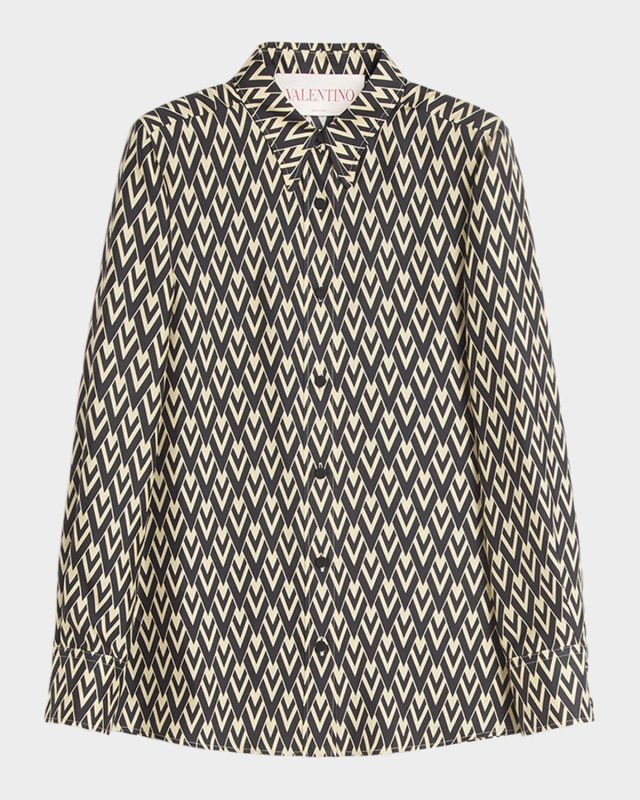 Toute La V Twill Button-Down Shirt